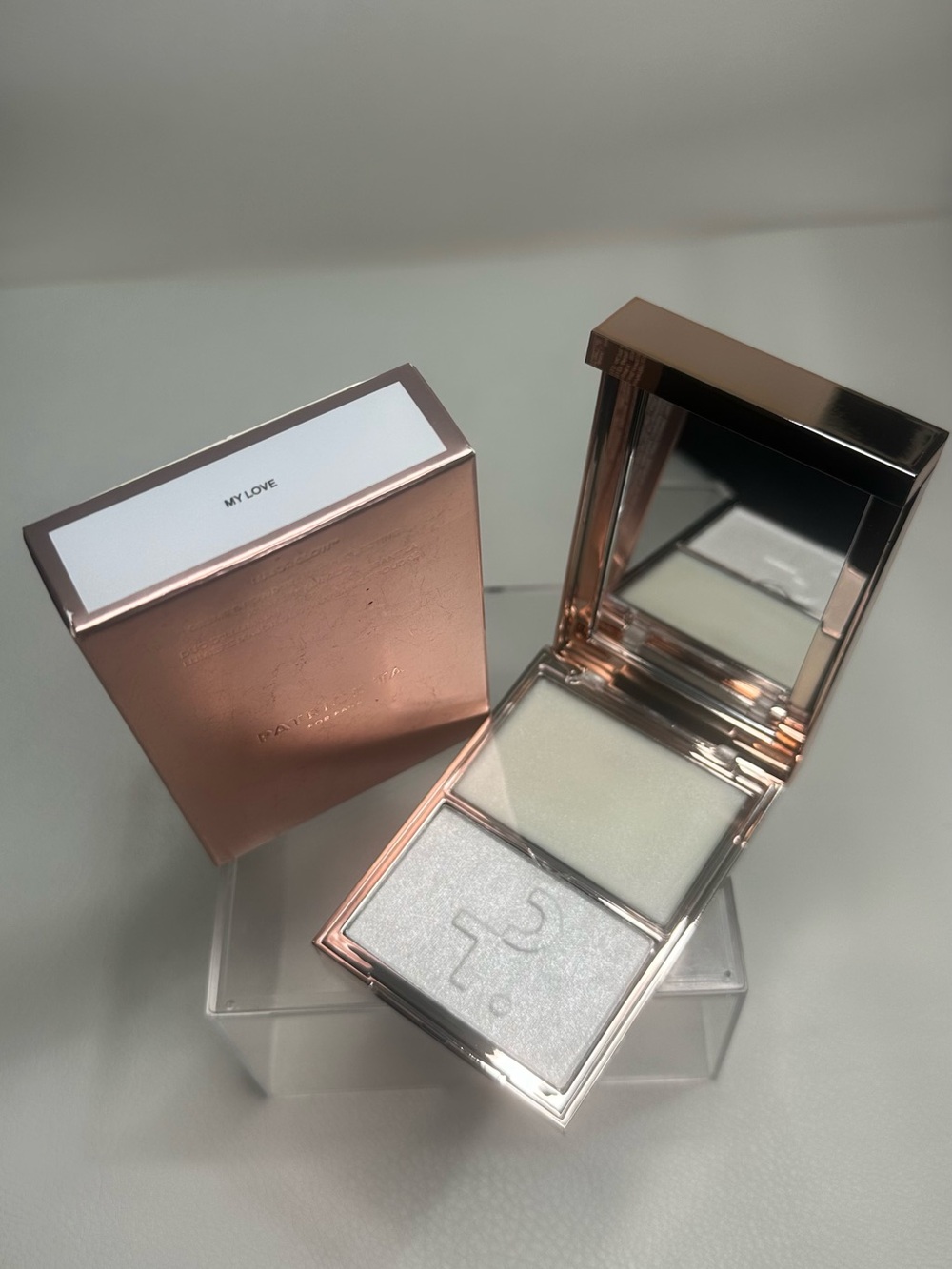 Radiant Duo Highlighter Compact - Silver Shimmer Shade My Love